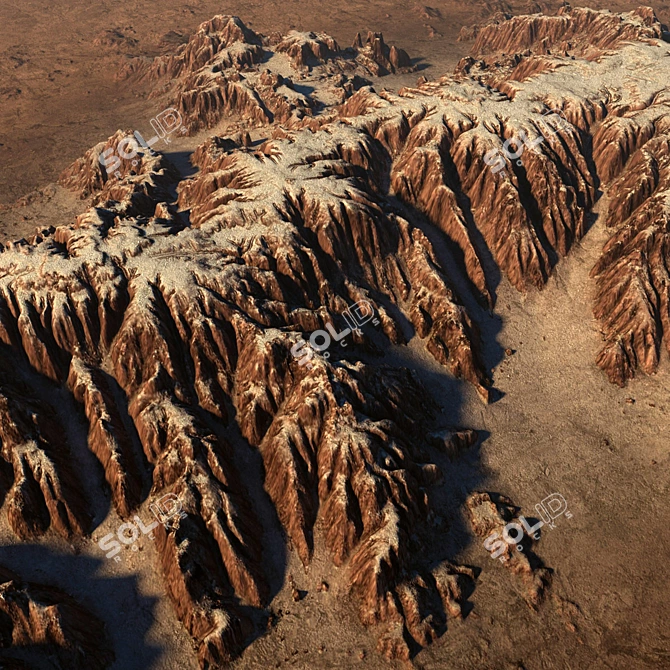 Canyon Peaks 3D Model Textures 3D model image 4