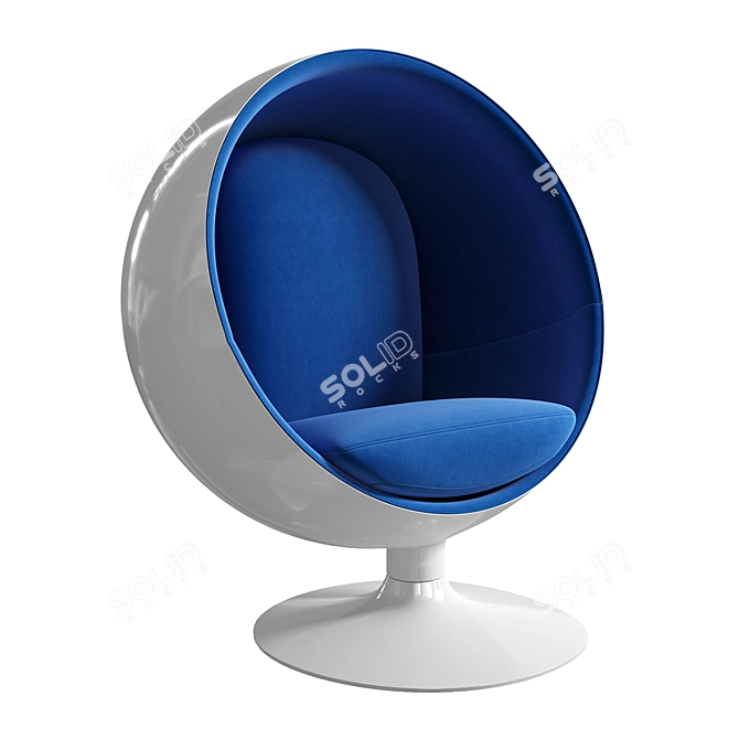 Modern Space-saving Armchair 3D model image 1