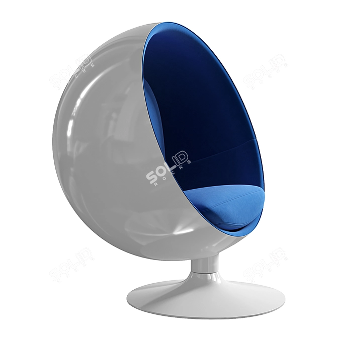 Modern Space-saving Armchair 3D model image 2