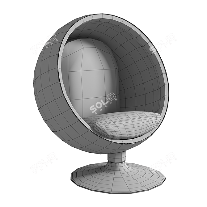 Modern Space-saving Armchair 3D model image 3