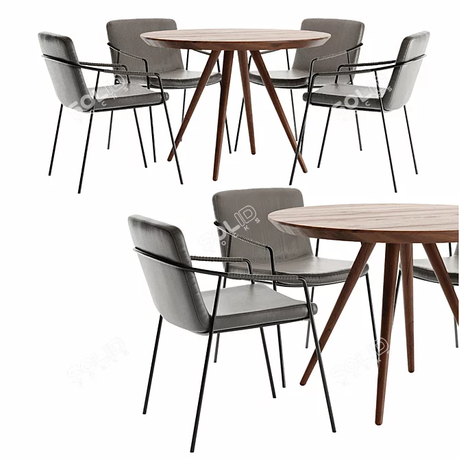  DAN-FORM Boto Chair + Pheno Table 3D model image 1