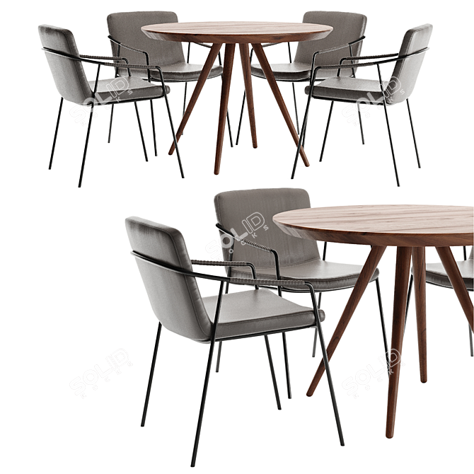  DAN-FORM Boto Chair + Pheno Table 3D model image 6