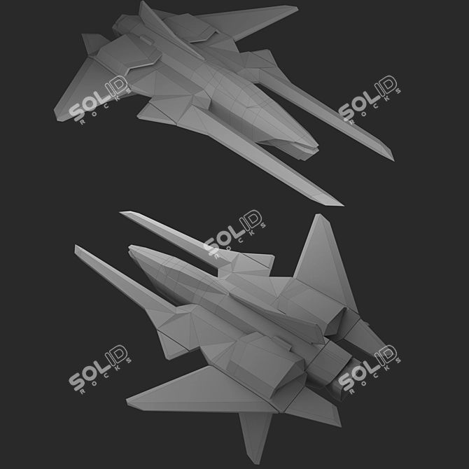 Galactic Fighter N5 - 3D Model 3D model image 4