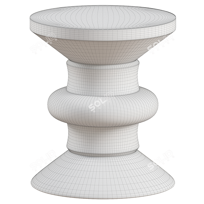 Safavieh Jiraiya Concrete Stool Unique Concrete Accent Piece 3D model image 2