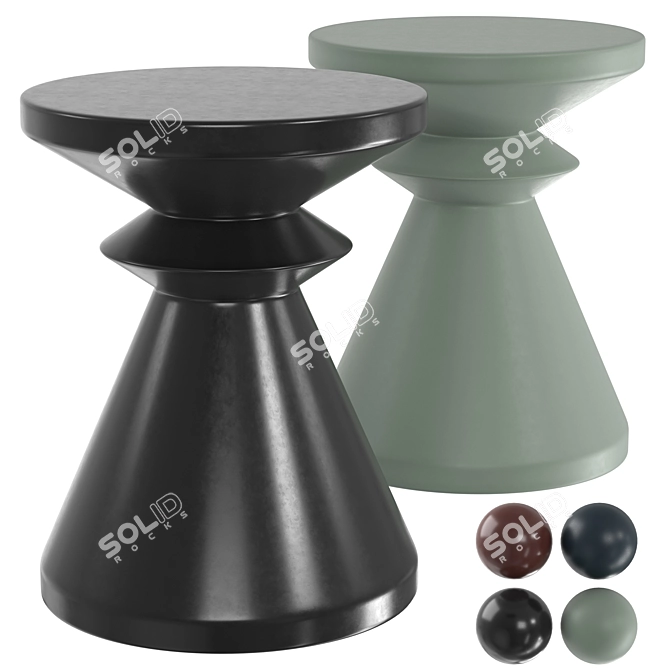 Compact Alban Side Table 3D model image 1