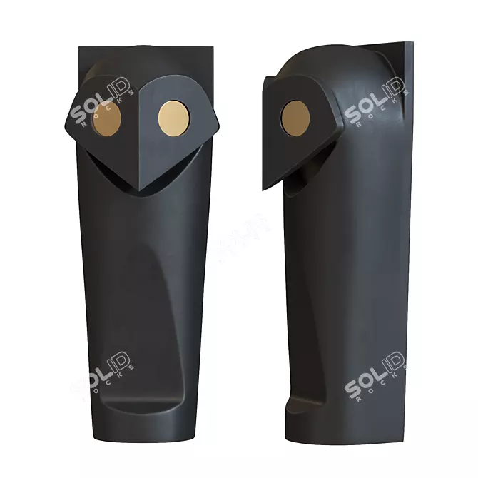 Modern Black Decor Set 3D model image 2