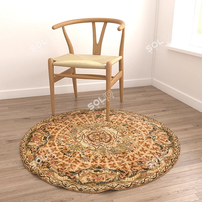 Versatile Round Rug Set 3D model image 6