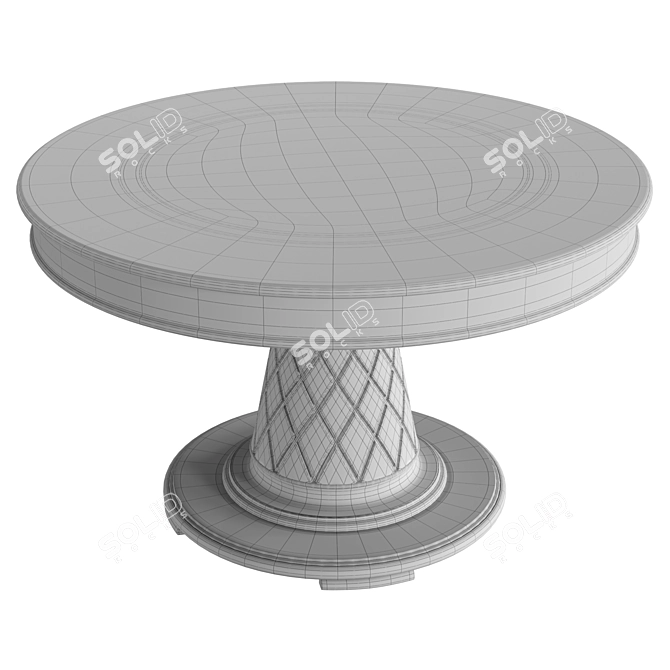 Inlayed Cromie Dining Table, Bellotti 3D model image 5