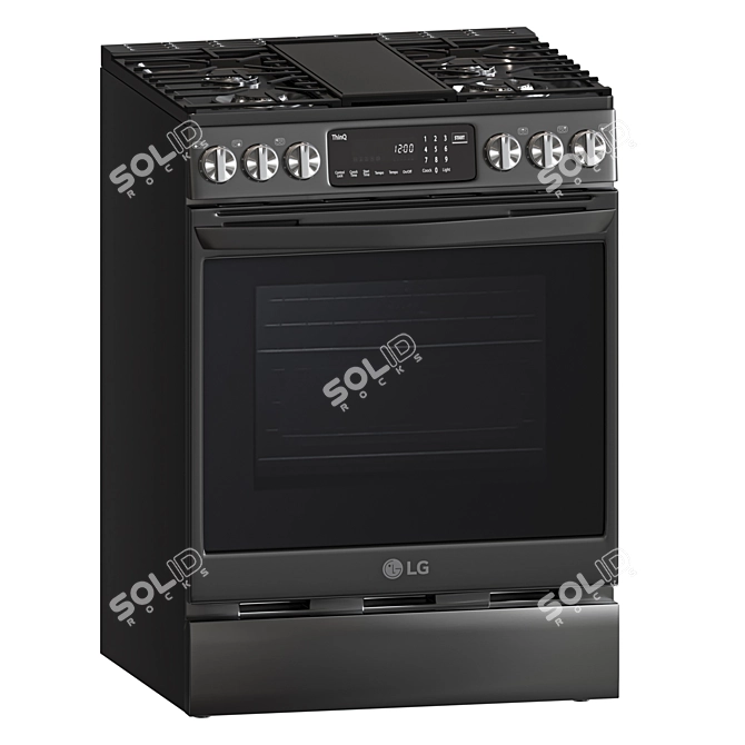 LG ProBake ProConvection Gas+Electric Set 3D model image 3