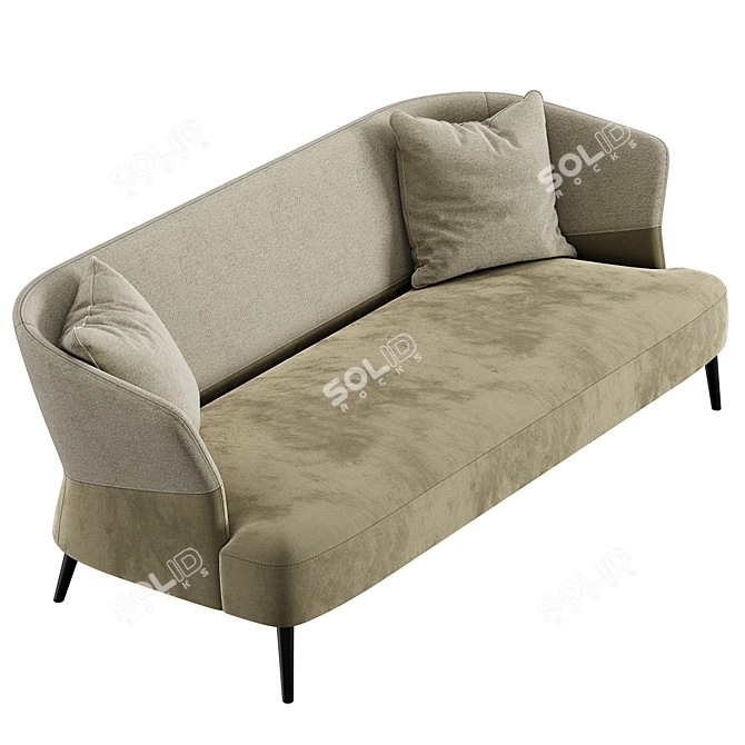 TurboSmooth Sofa 2000mm Konyshev 3D model image 3