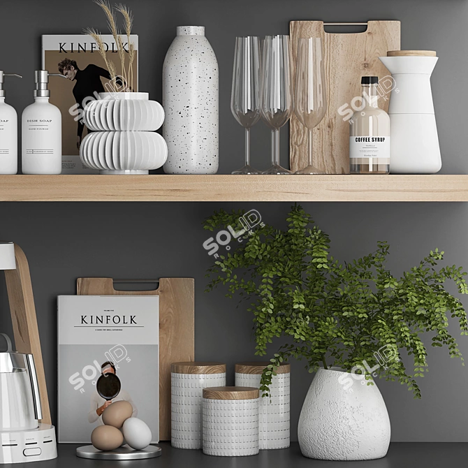 Kitchen Accessories Bundle 3D Model 3D model image 2