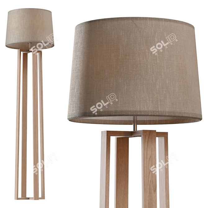 Freya Nubi FR5134-FL-01-BG PBR Floor Lamp 3D model image 1