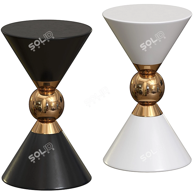 Sleek Malia Modern End Table 3D model image 1