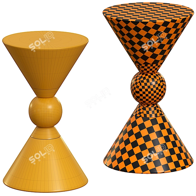 Sleek Malia Modern End Table 3D model image 3