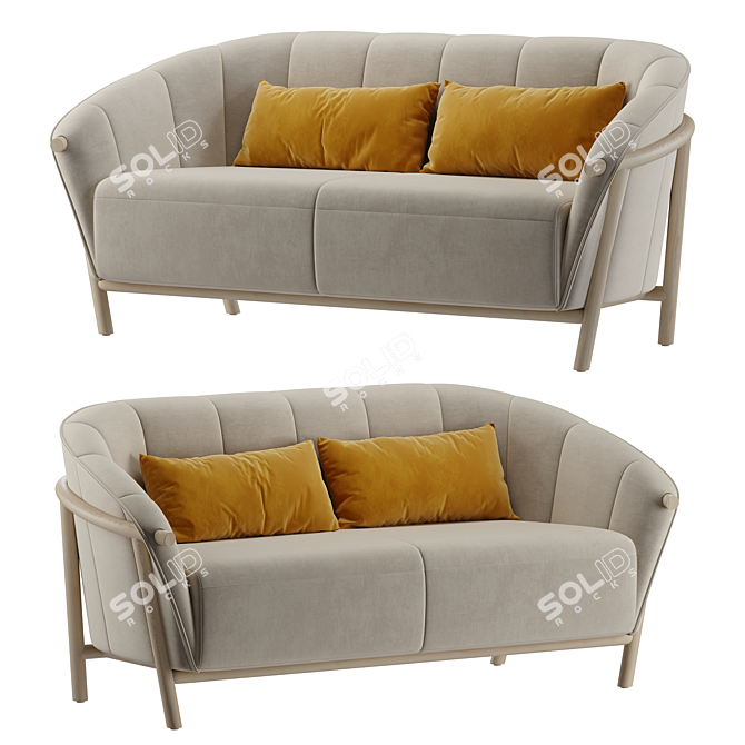 Modern Elegance Yas Sofa Set 3D model image 1