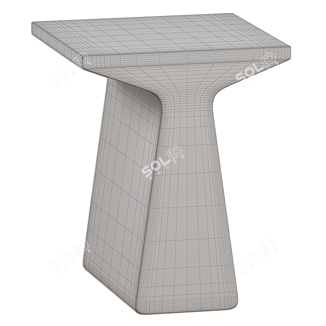 Sleek Noir Finn Side Table 3D model image 2