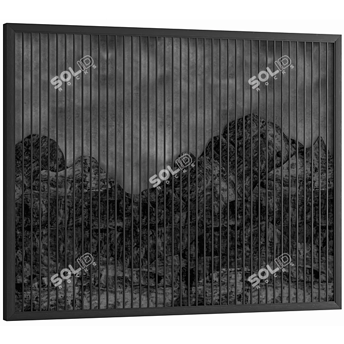 Mountain Wall Panel 3D Model 3D model image 2