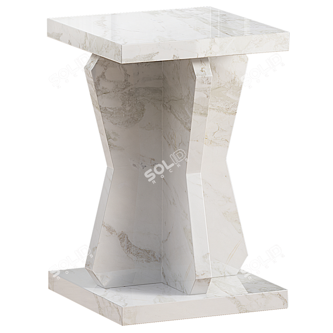 Elegant Noir Vasco Marble Table 3D model image 1
