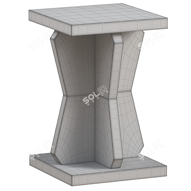 Elegant Noir Vasco Marble Table 3D model image 2