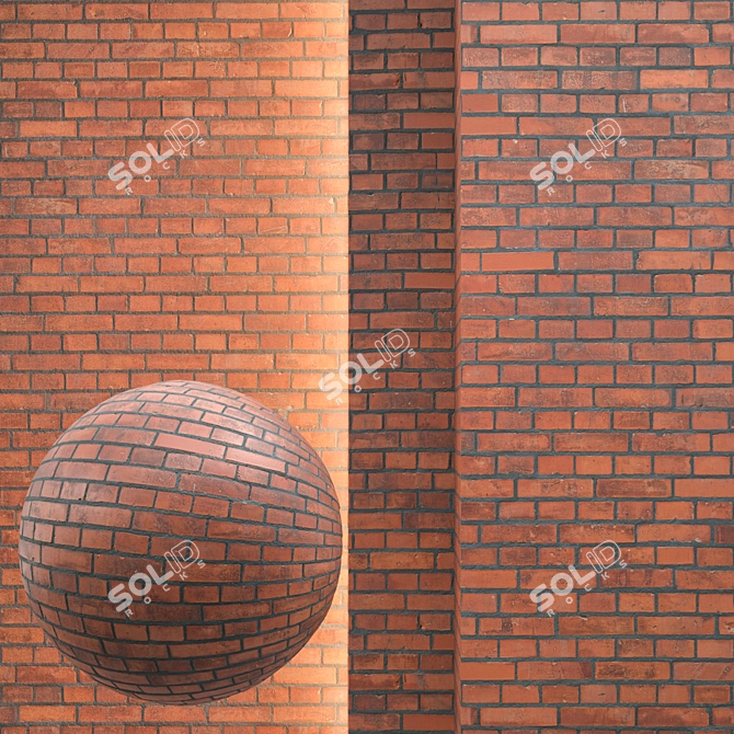 Texture Bundle: Seamless Brick Set 3D model image 1