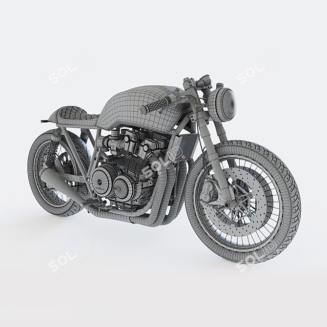 CB 750 Custom Model Kit 3D model image 7