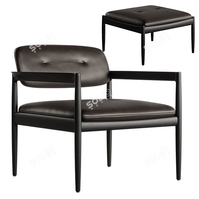 Elegant Minotti Yoko Armchair 3D model image 1