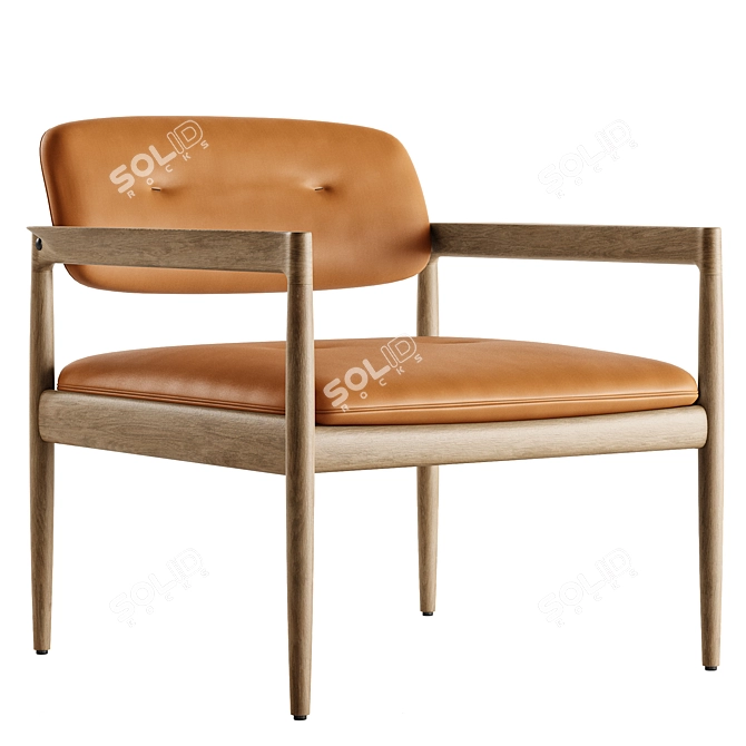 Elegant Minotti Yoko Armchair 3D model image 2