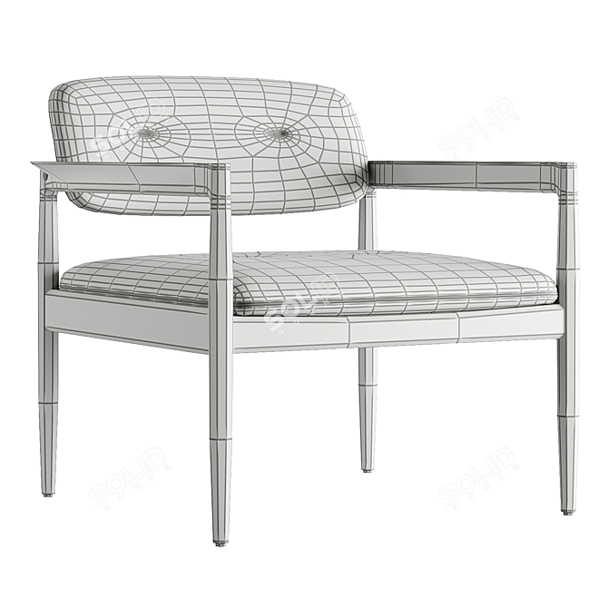 Elegant Minotti Yoko Armchair 3D model image 6