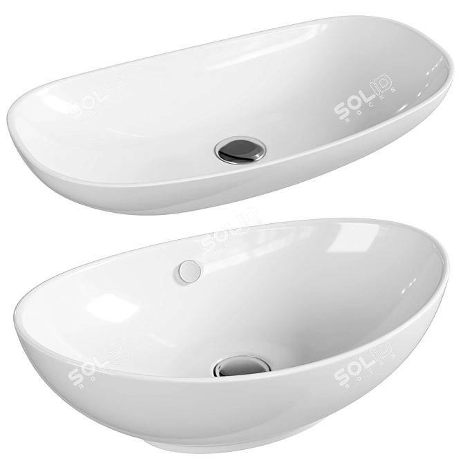 SantiLine 57 SL-1021 White Sink 3D model image 1