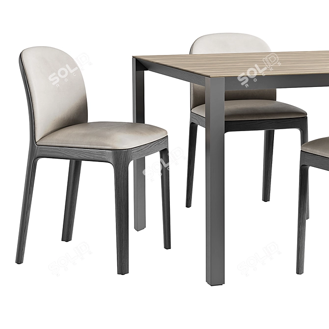 Contemporary Tea Table and Chairs 3D model image 3