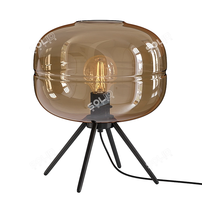 Adler Glass Dome Table Lamp 3D model image 1