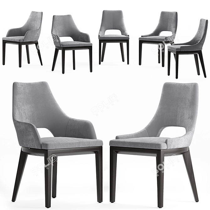 Luxury Giulio Marelli Grace Chair 3D model image 1