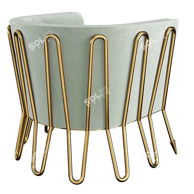 Luxury Maxime Club Chair Exceptional 3D model image 3