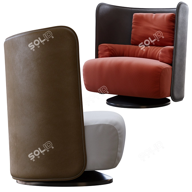 Modern Italian Zanotta Campiello Design 3D model image 4