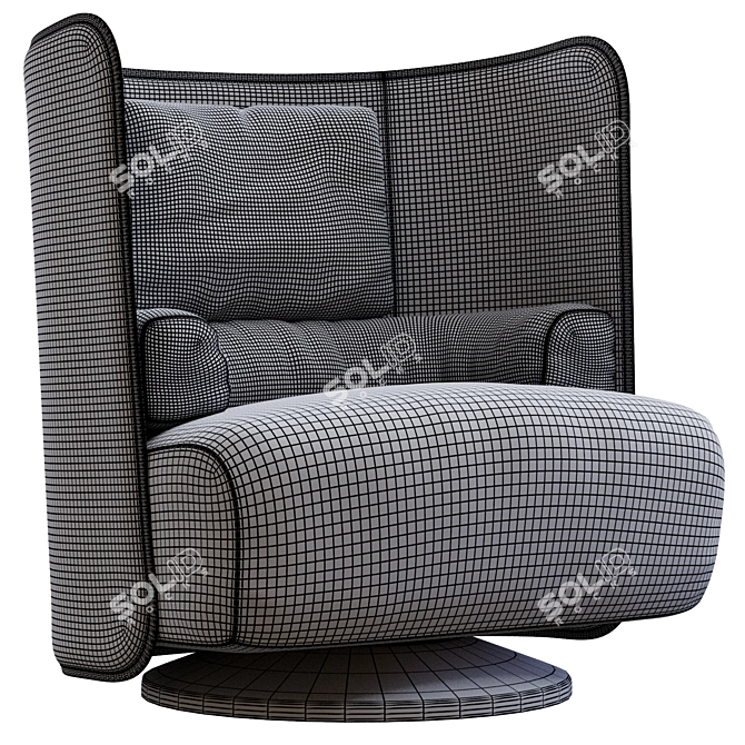 Modern Italian Zanotta Campiello Design 3D model image 5