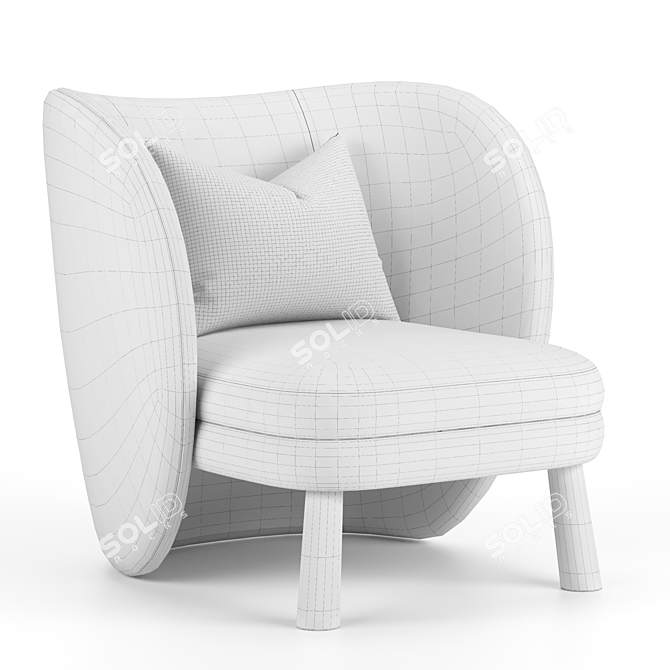 Contemporary Fatolj Tress Armchair 2014 3D model image 4