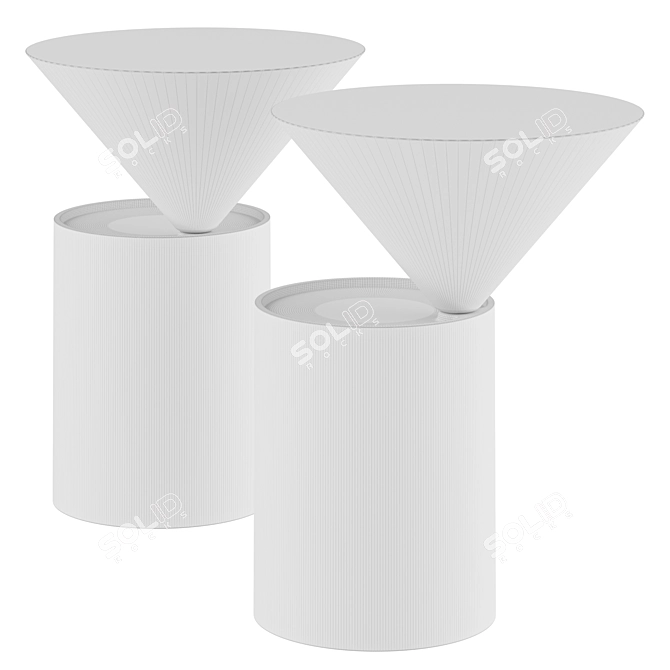 Modern Laurel Side Table Design 3D model image 1