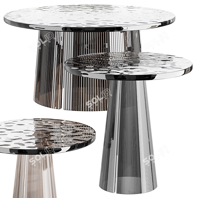 Sleek Bent Coffee Table 3D model image 1