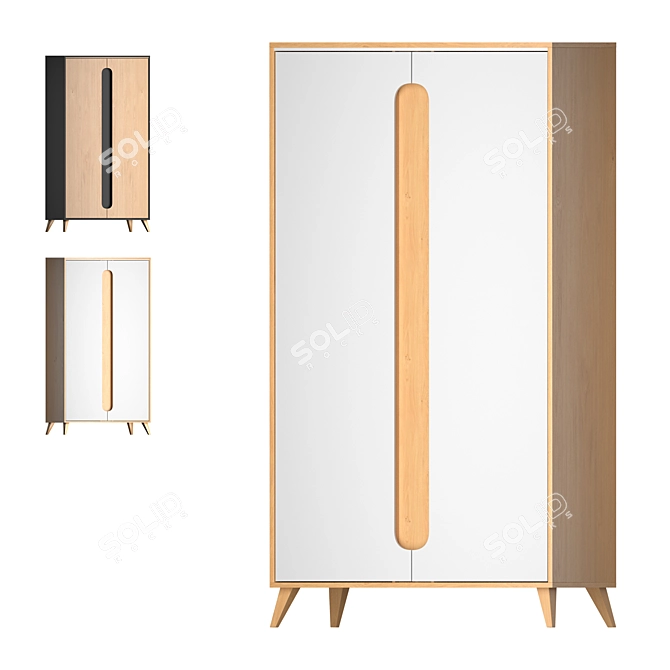 Modern Bookshelf 11 Nova 3D model image 1