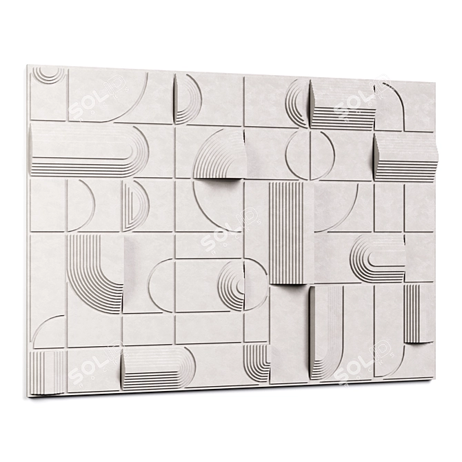 Elegant Wall Decor 3D Model 3D model image 2