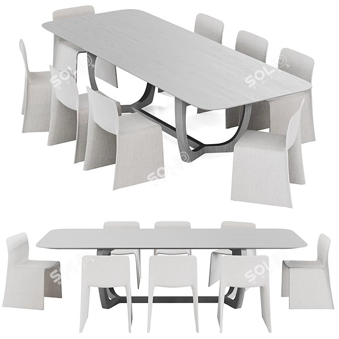 Lisson + Glove Dining Set 3D model image 1