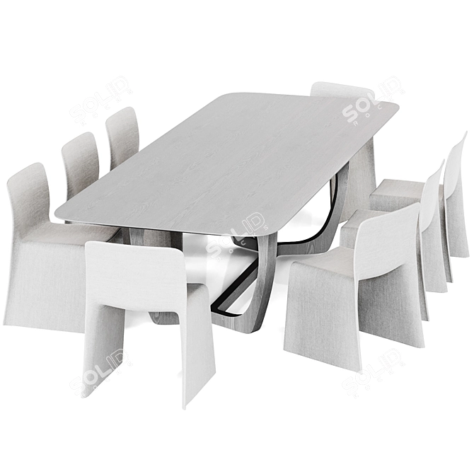 Lisson + Glove Dining Set 3D model image 3