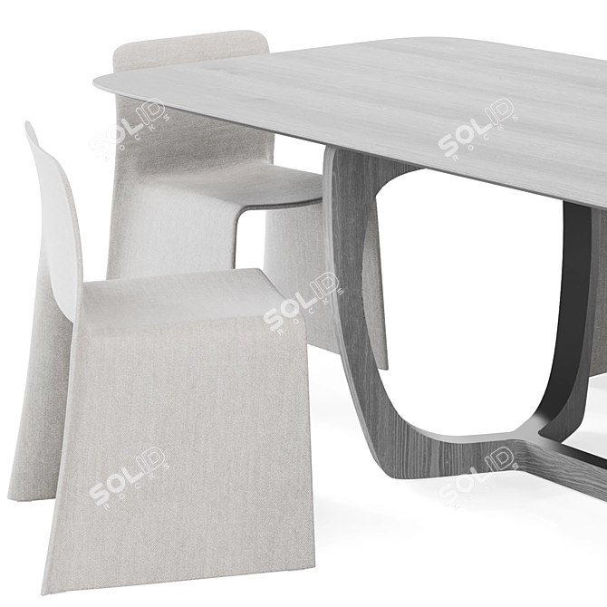 Lisson + Glove Dining Set 3D model image 4