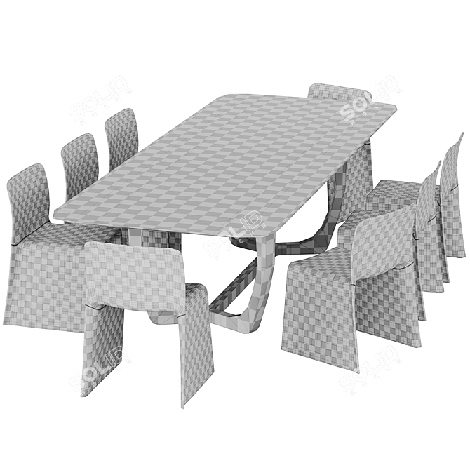 Lisson + Glove Dining Set 3D model image 5