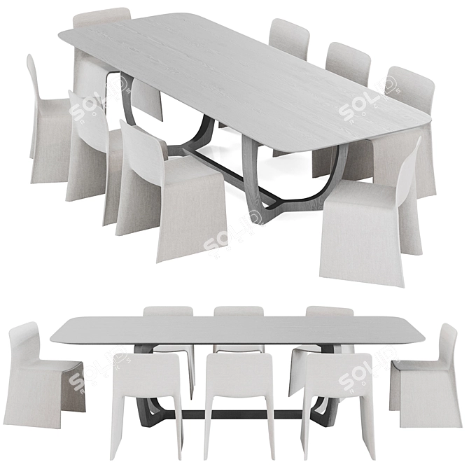 Lisson + Glove Dining Set 3D model image 7