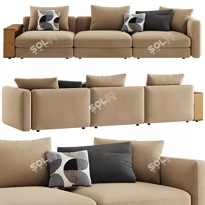 Modern Flexform Harper Sofa 3D model image 2