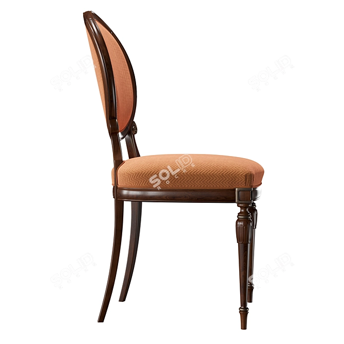 Elegant Bellotti 1376 Walnut Chair 3D model image 4