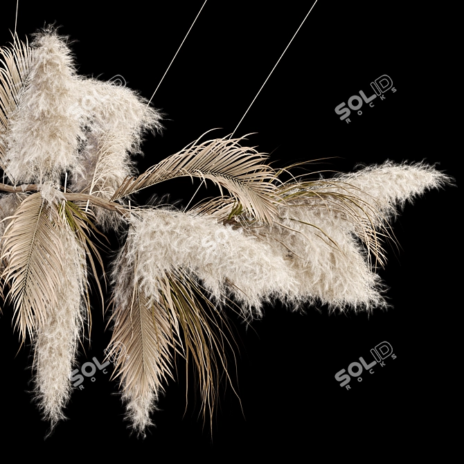 Elegant Ceiling Pampas Fixture 3D model image 2