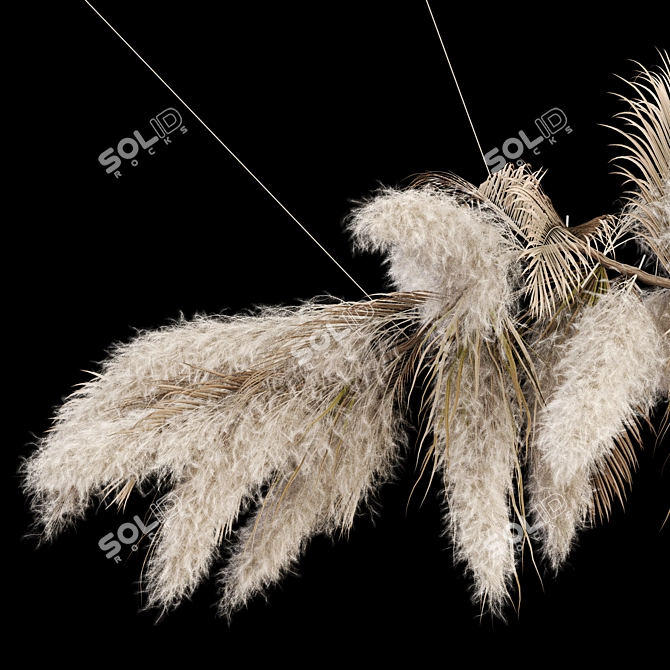 Elegant Ceiling Pampas Fixture 3D model image 3