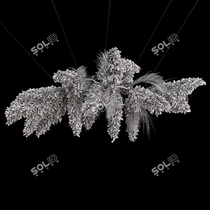 Elegant Ceiling Pampas Fixture 3D model image 4